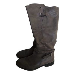 Soul Naturalizer Vikki Wide Calf High Shaft Riding Boots Dark Brown Size 6